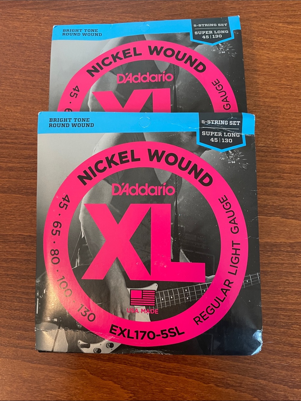 D’Addario EXL170-5SL Two Packets New inside packets  are still sealed